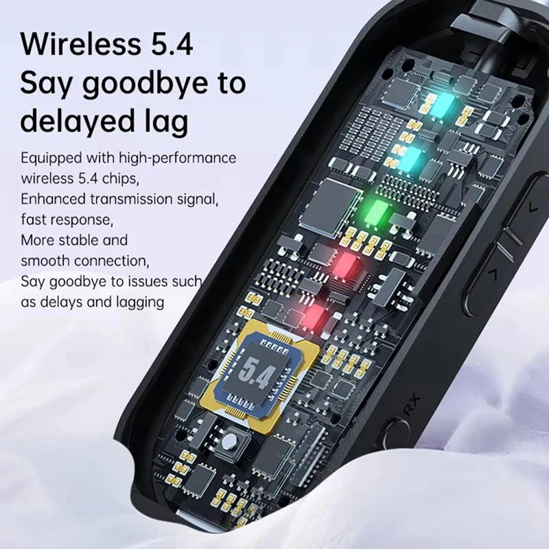 AAAN-Nuovo ricevitore trasmettitore Bluetooth 5.4 per aereo Adattatore Bluetooth wireless 2 in 1 da utilizzare con qualsiasi jack da 3,5 mm sul volo, la TV