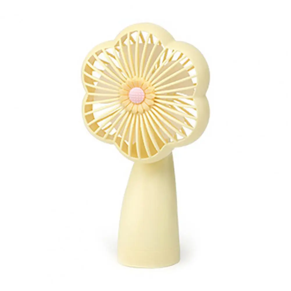 

Electric Fan Flower Shape Flashlight Function with LED Pocket Size Handy Fan for Office