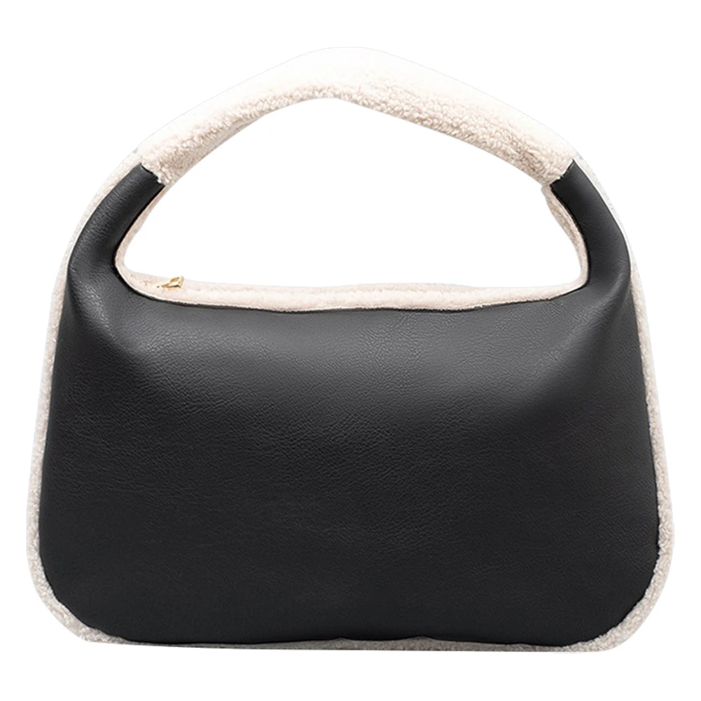 

Women PU Leather Shoulder Bag with Zipper Handbag Solid Color Hobo Bag Trendy Satchel Bag for Work Travel Shopping