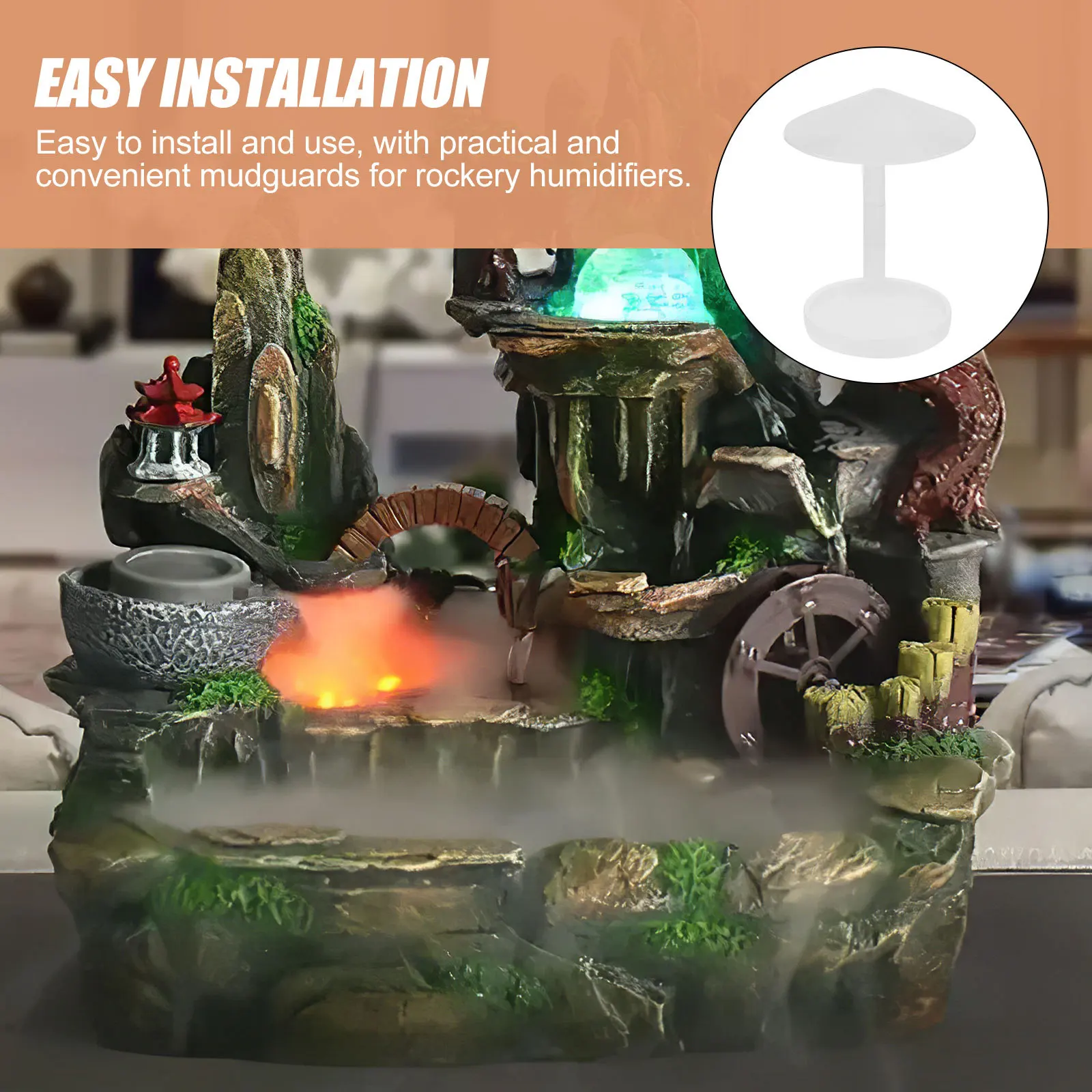 

8Pcs Humidifier Splash Guard Multipurpose Reusable Plastic Water Diverter for Fish Tank Pond Rockery Portable Splash Guards