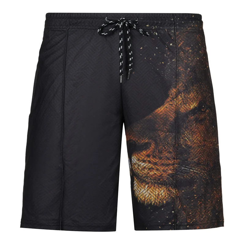 Shorts dos homens Verão Casual Midwest Joelho Comprimento Calças Curtas 3d Impresso Elástico na Cintura Shorts Homens Streetwear Oversize Shorts Homme