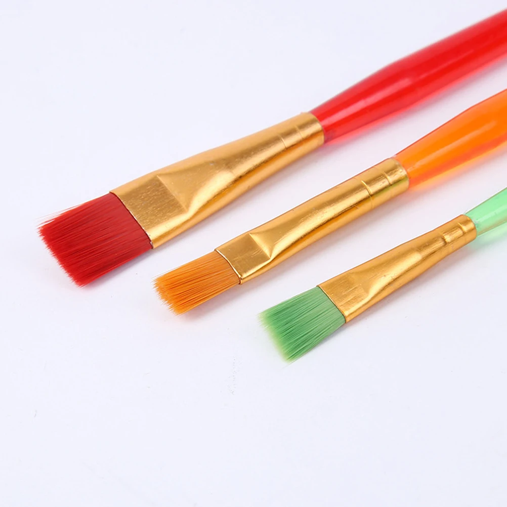 

12 Pcs/2 Brush Set Paint Brushes Kids Painting Oil Paintbrush Children for Watercolor
