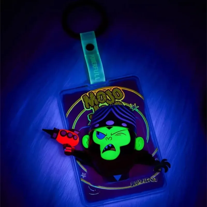 KAYOU Die Powerpuff Girls Flash Courage Serie Samt-Hängekarte Plüsch-Schlüsselanhänger Echte Animations-Sammlerstücke Peripheres Spielzeug