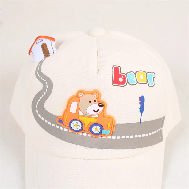 2024 Spring Cotton Cartoon Animal Casquette Baseball Cap Adjustable Snapback Hats for Children Boy and Girl 09