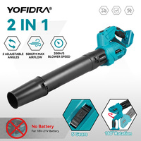 YOFIDRA 3000W 2In1 Brushless Electric Turbo Fan Blowers High Power Air Blower Leaf Snow Dust Cleaning Tool ForMakita Battery Pin