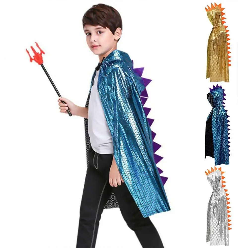 Dinosaur Kid Cloak Cape Anime Cosplay Halloween Children Ghost Capes Performance Props Fancy Dress Kids Hooded Robes