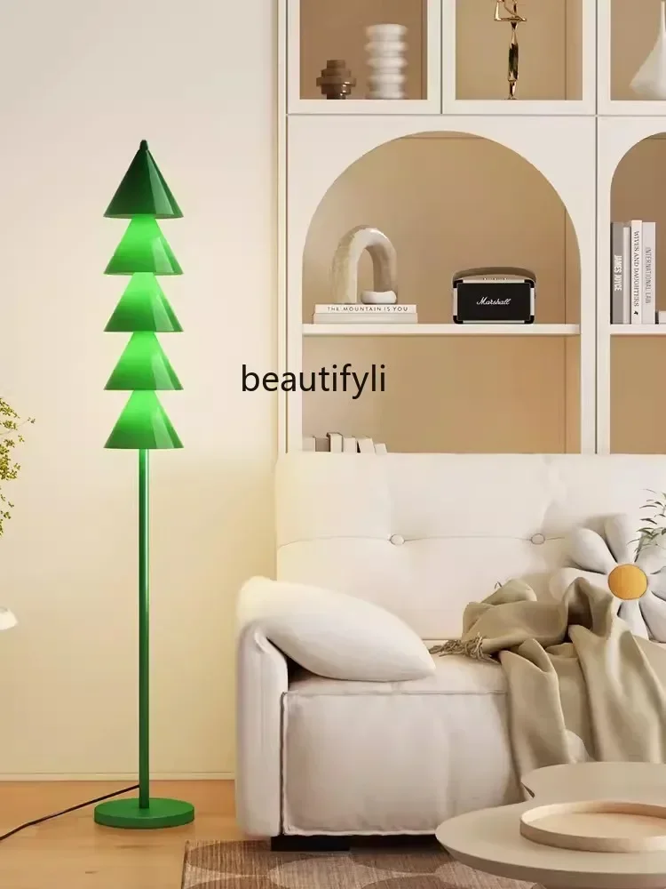 

Christmas Tree Floor Lamp Minimalist Creative Living Room Sofa Edge Advanced Bedroom Vertical Table Lamp