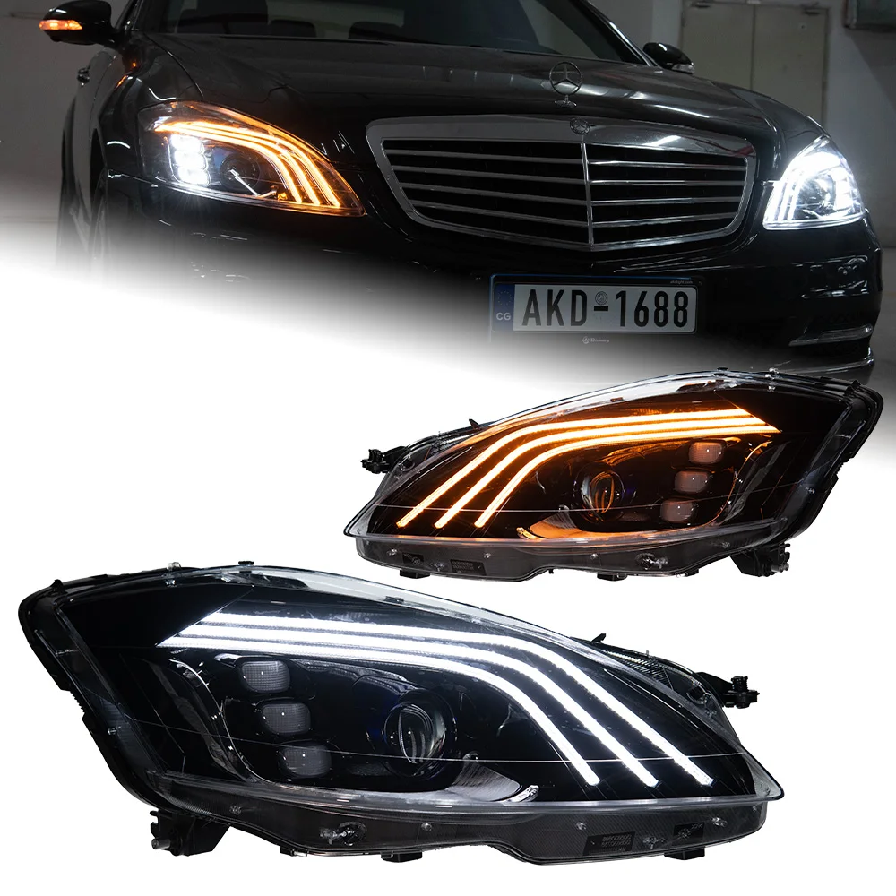 Car Styling Head Lamp For Benz W221 Headlight Projector Lens 2006-2009 S300 S400 Dynamic Signal Drl Automotive Accessories