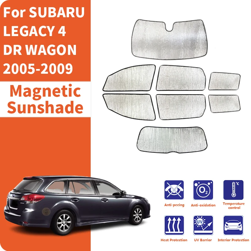 Custom Car Window Sunshade Anti-UV Car Sun Window Visors Sunshade Covers Accessories For SUBARU LEGACY 4 DR WAGON 2005-2009