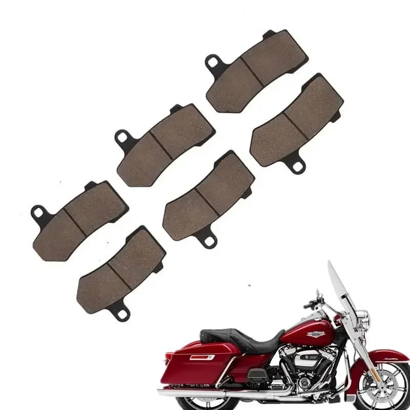 For Harley Touring Road King Electra Street Glide V-Rod FLHR VRSCA/B Classic Ultral Motorcycle Front+Rear Brake Pads Parts