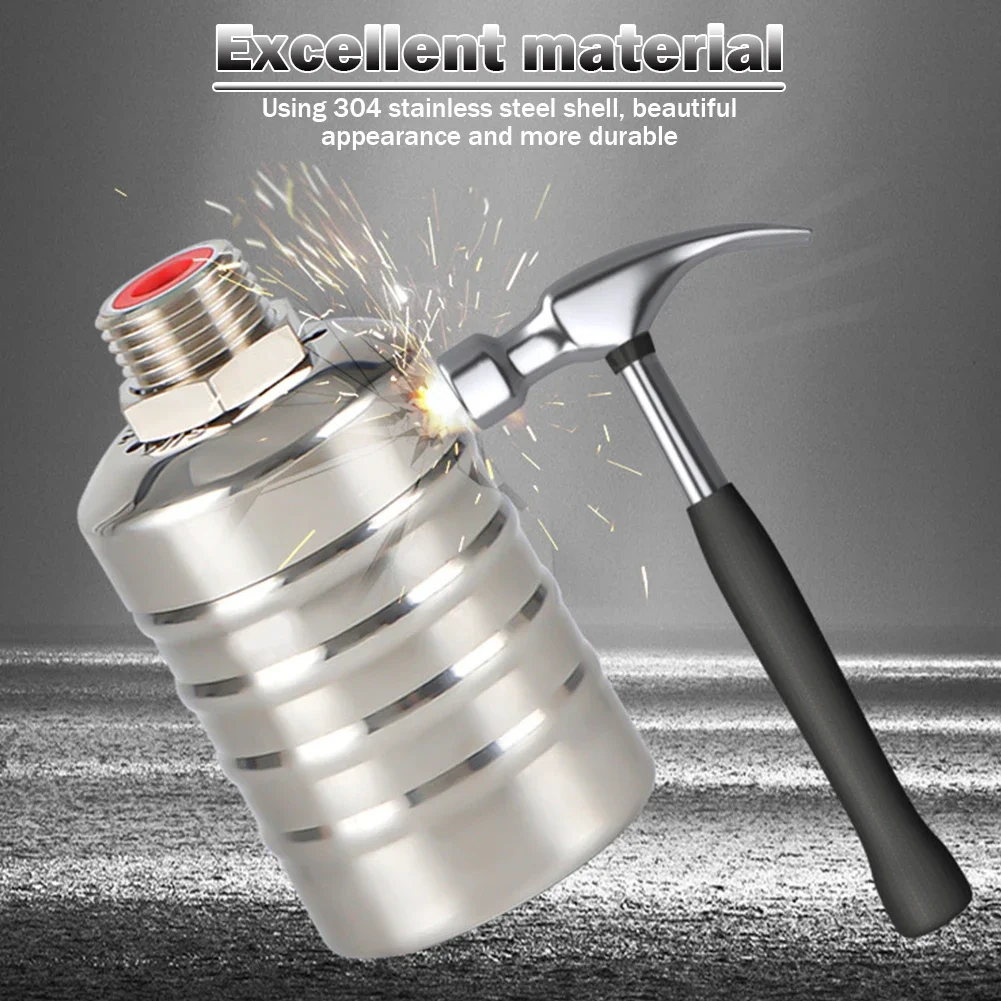 1/2/3Pcs Stainless Steel Floating Ball Valve Automatic Water Level Control Valve 1/2 3/4 Float Valve Water Tank Shutoff Valve