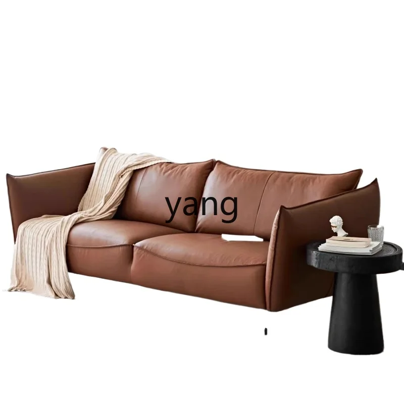 

LTT Nordic leather modern simple living room medieval first layer cowhide office reception sofa