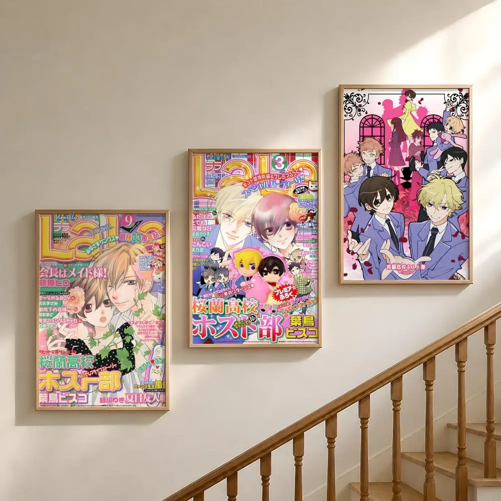 Anime Ouran High School Host Club Poster Waterproof HD Modern Peel And Stick Wall Decor Bedroom Living Room Dorm Office