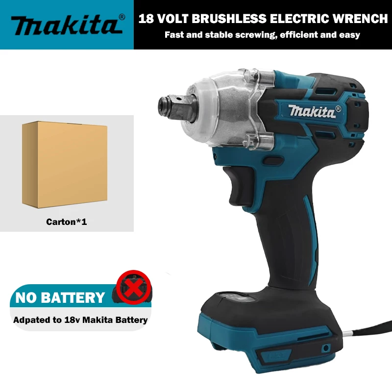 

Makita TW004G Brushless Electric Wrench 280N.M Cordless Electric Impact Wrench High Torque 18V Auto Repair Electric Tool