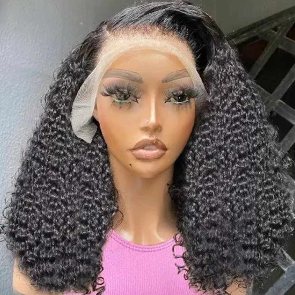 

Jerry Curly Glueless Short Bob Wigs Human Hair Ready to Wear Go Closure Frontal Wig Brazilian Curly Hair Wigs For Woman on Sale