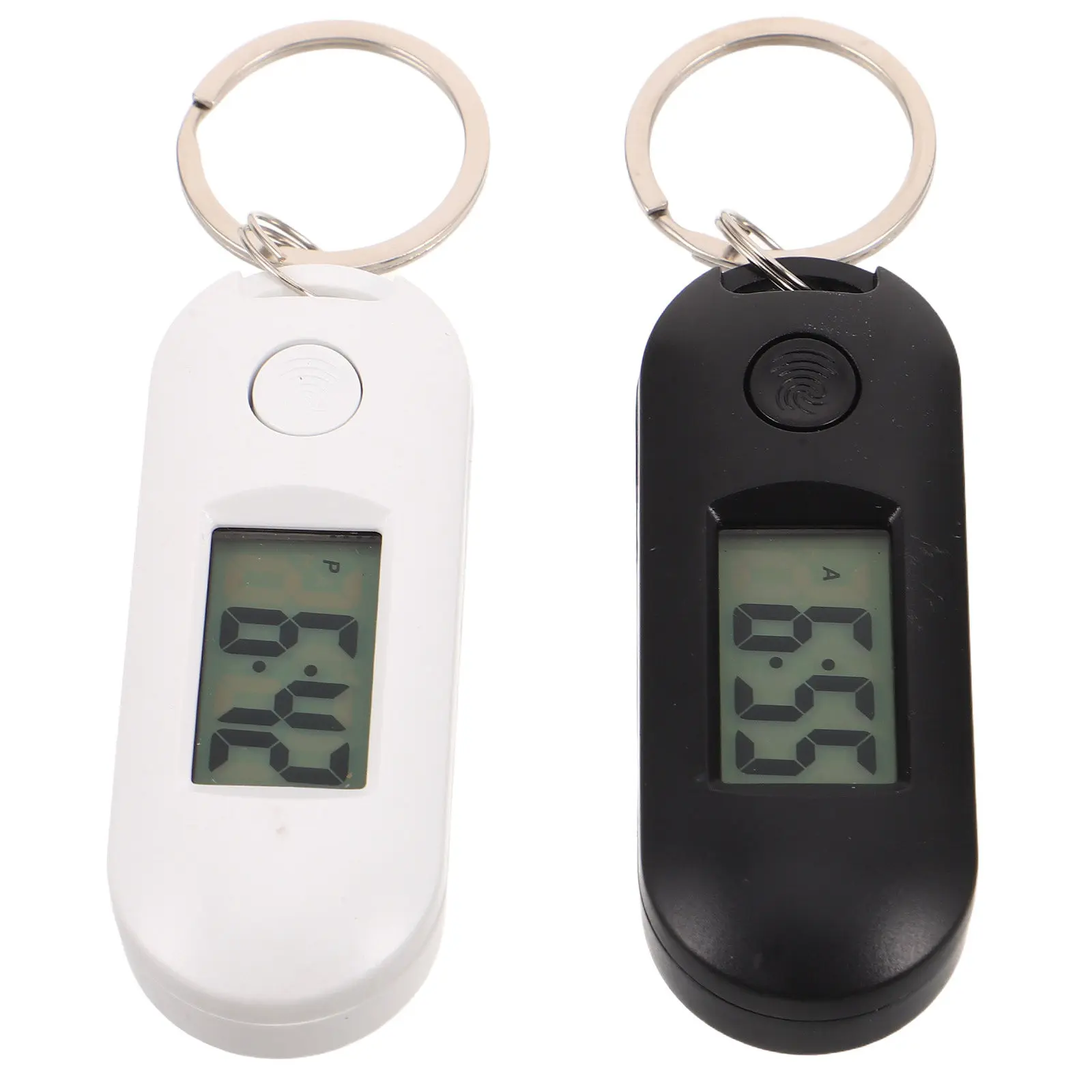 

4Pcs Electronic Digital Watches Keychain Silent Hanging Pocket Clock for Students Exam Timing Portable Mini Backpack Clip on