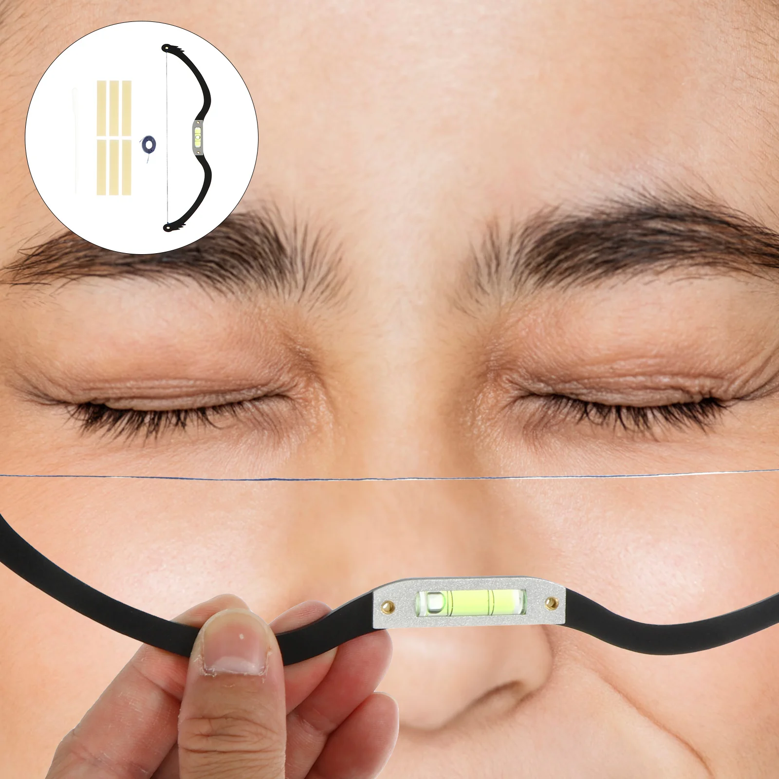 Strumento di misurazione in acciaio inossidabile a forma di arco per mappatore per sopracciglia simmetrico Design Righello Kit per modellare tatuaggi Pennarello per linea