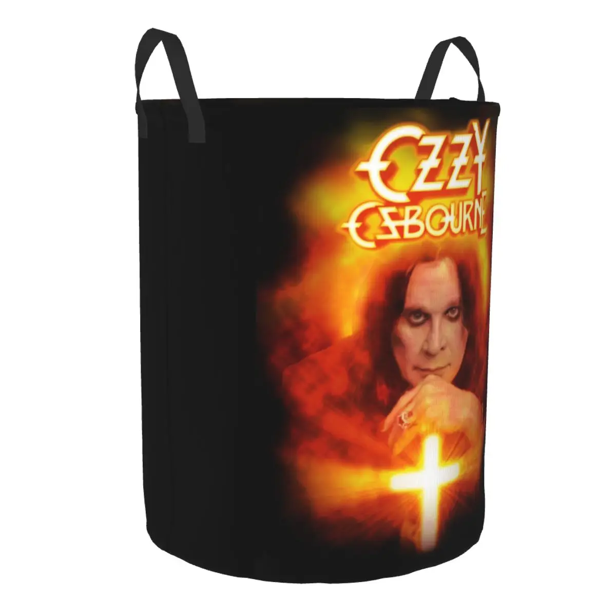 Ozzy Osbourne Heavy Metal Band Rock Laundry Basket Foldable Prince Of Darkness Clothes Toy Hamper Storage Bin for Kids Nursery