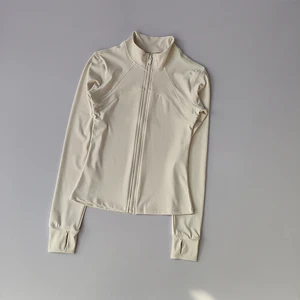 المرأة الراقية بدلة اليوغا الدائمة طوق طويل الأكمام الرياضة سترة الجري تجريب اللياقة البدنية أعلى أعلى 12 مبيعات قميص بأكمام طويلة - No5