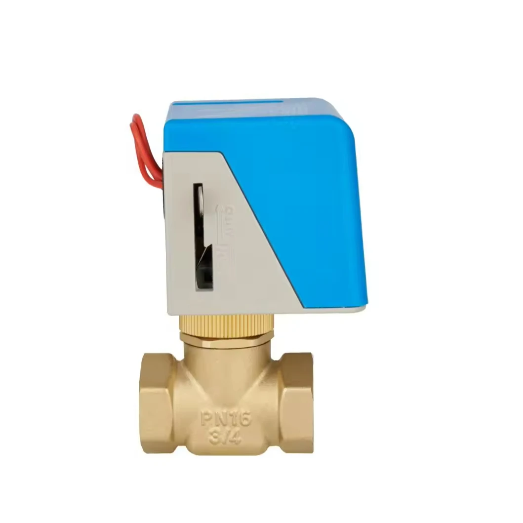 

Электрический двухходовой запорный клапан для водяной сети, латунный электрический моторизованный обратный клапан для кондиционирования воздуха с катушкой вентилятора