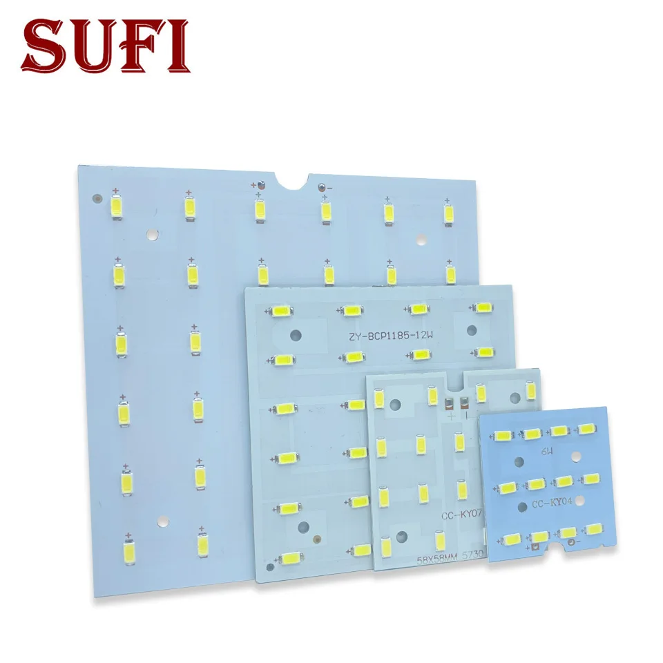 5Pcs LED Ceiling Light Lamp Source 6W 9W 12W 18W LED PCB With SMD5730 Chip Rectangle LED Chip DIY For LED Downlight