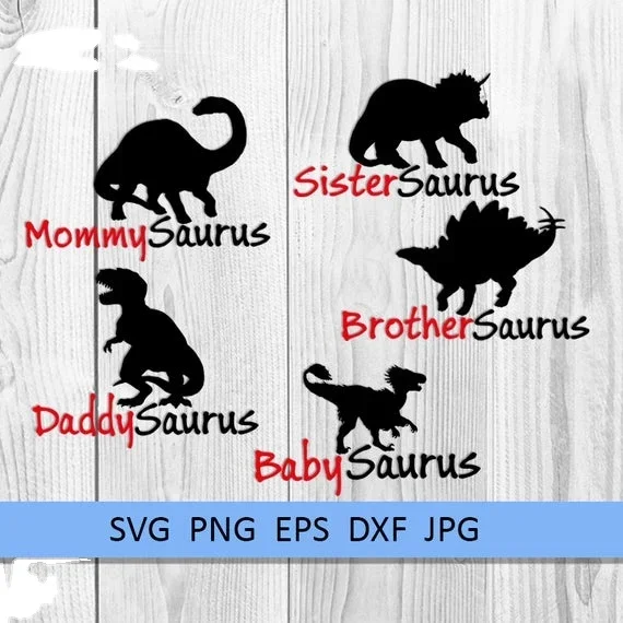 Dinosaurs Family T-Shirt Family Matching Outfits Parents and Children's Brothers and Sisters Can Choose Suitable T Shirt