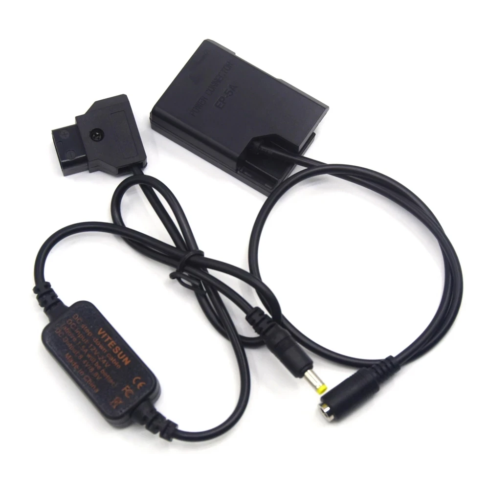 EP-5A EN-EL14 EN-EL14A Dummy Battery+D-TAP Dtap Power Step-Down Cable EH-5A For Nikon P7000 P7800 D5500 D5600 D3300 D5100 D5300