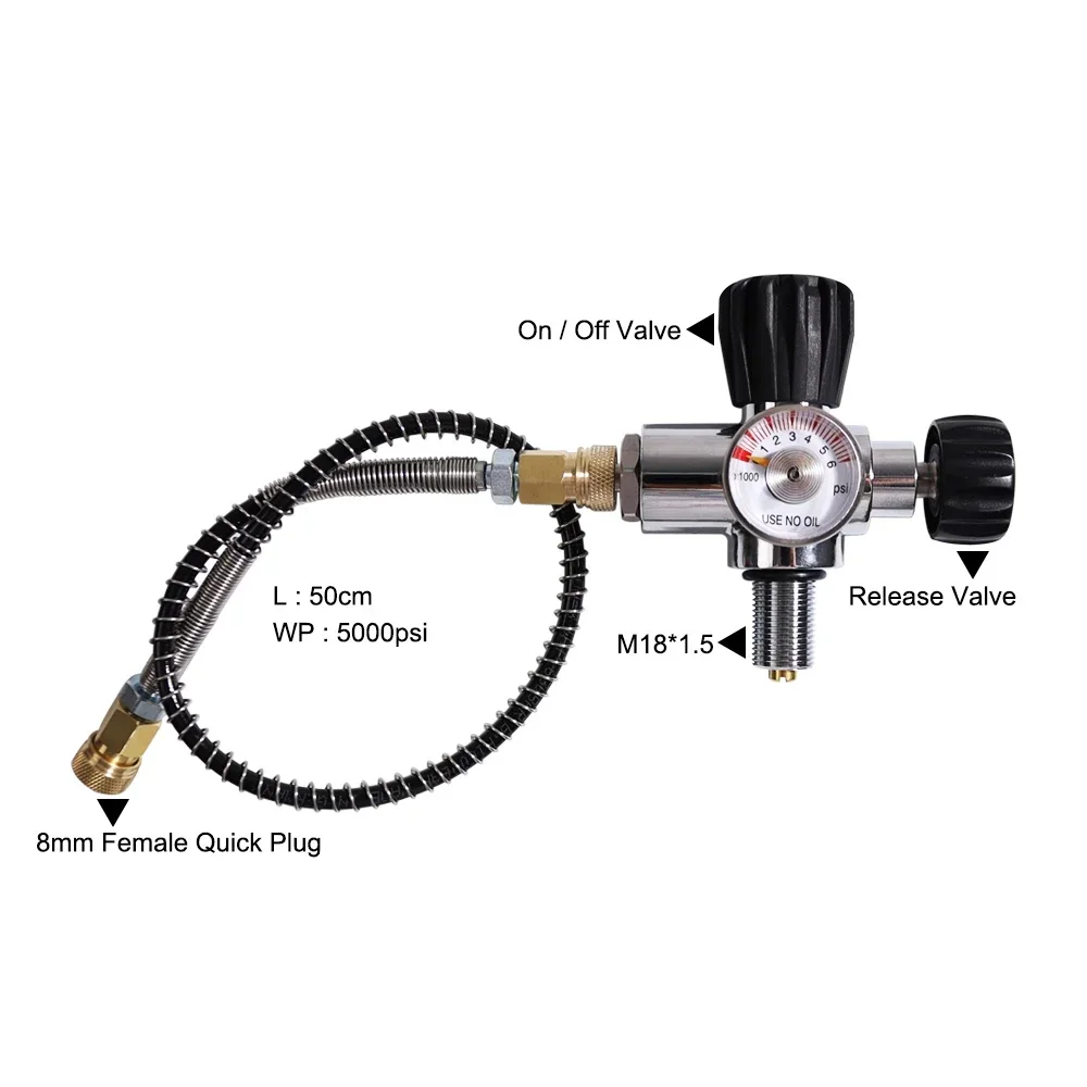 TUXING – cylindre en Fiber de carbone 4500psi, 6,8 l, avec Station de remplissage, Valve de régulation, cylindre HPA haute pression 300 bars pour la plongée sous-marine