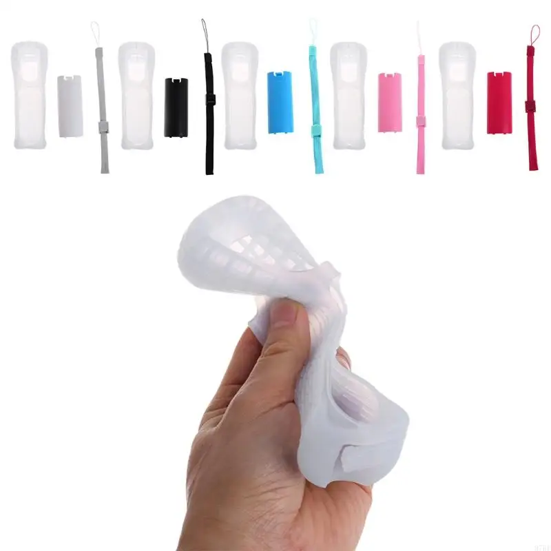 97BF for Wii Remote Controller for Case , Replacement Remote Game Controller Cover Silicone for Case and Wrist Strap for Wii