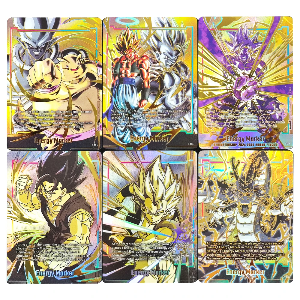 6 ピース/セット 63X88Mm Diy 自作ドラゴンボールコレクションカードカラーフラッシュホットスタンピング Tcg 超サイヤ人アニメカードギフトおもちゃ