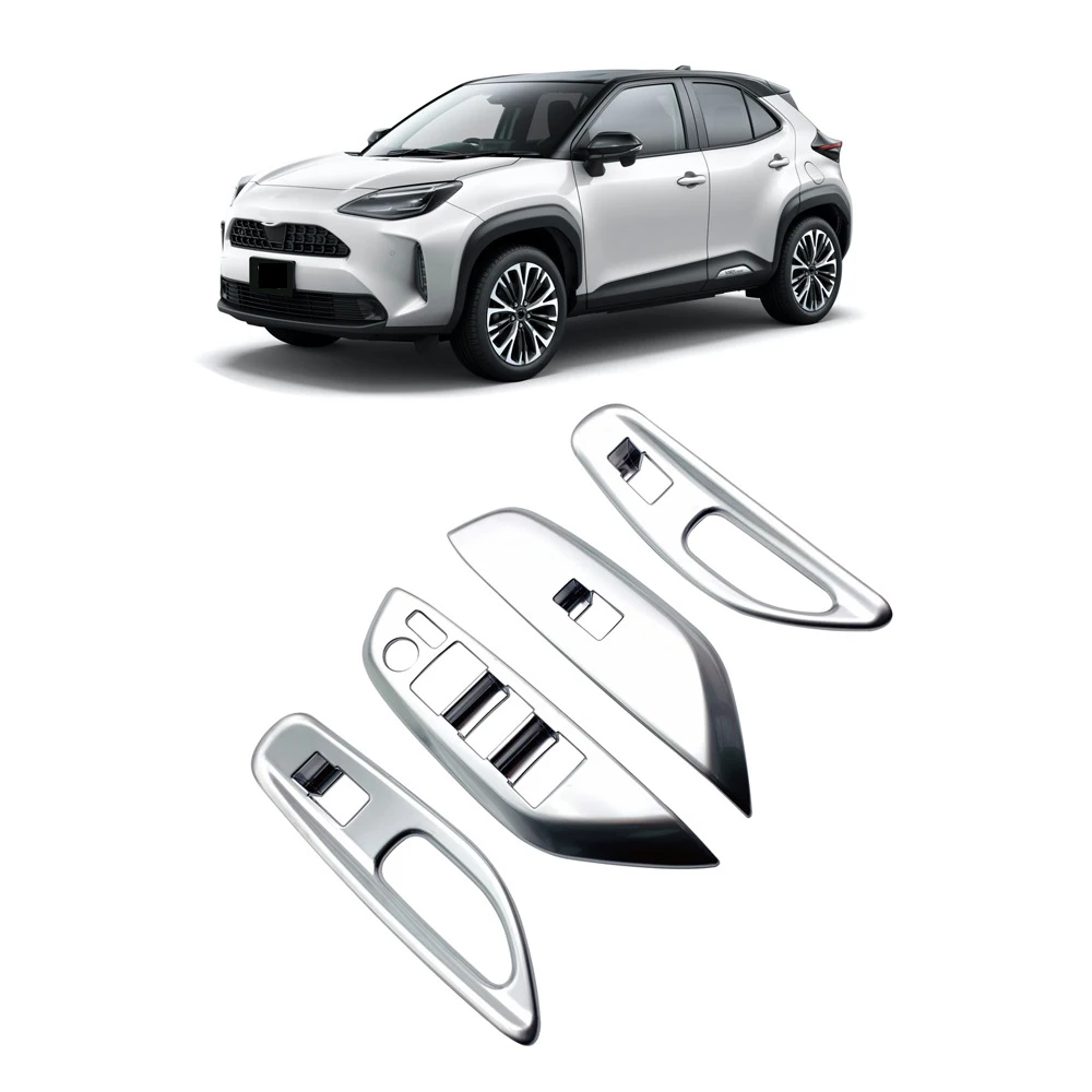 4Pcs RHD Door Window Control Glass Switch Lift Button Cover Trim for Toyota Yaris Cross (XP210) 2020 2021