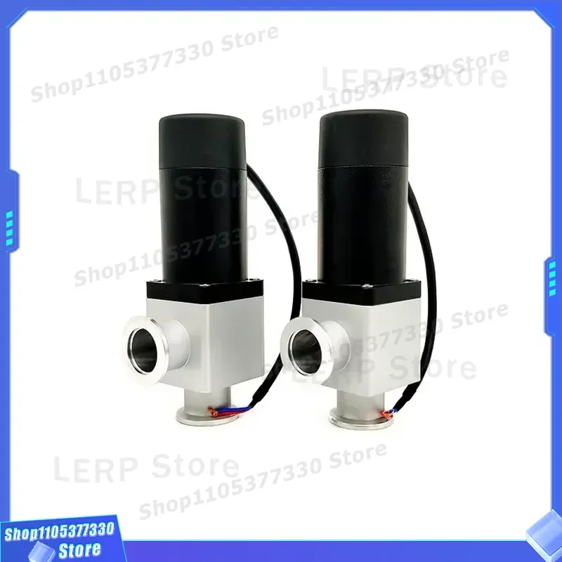 KF16 KF25 High Vacuum Solenoid Angle Valve Stainless Steel Pneumatic Control for Industrial Automation System KF40 KF50 High