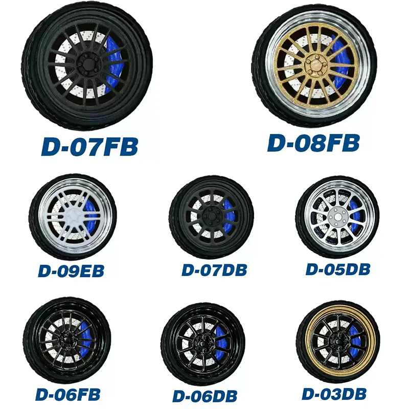 Simulated alloy die-casting car mold secondary modification wheel 1:64 D series small proportion wheel hub toys Collection