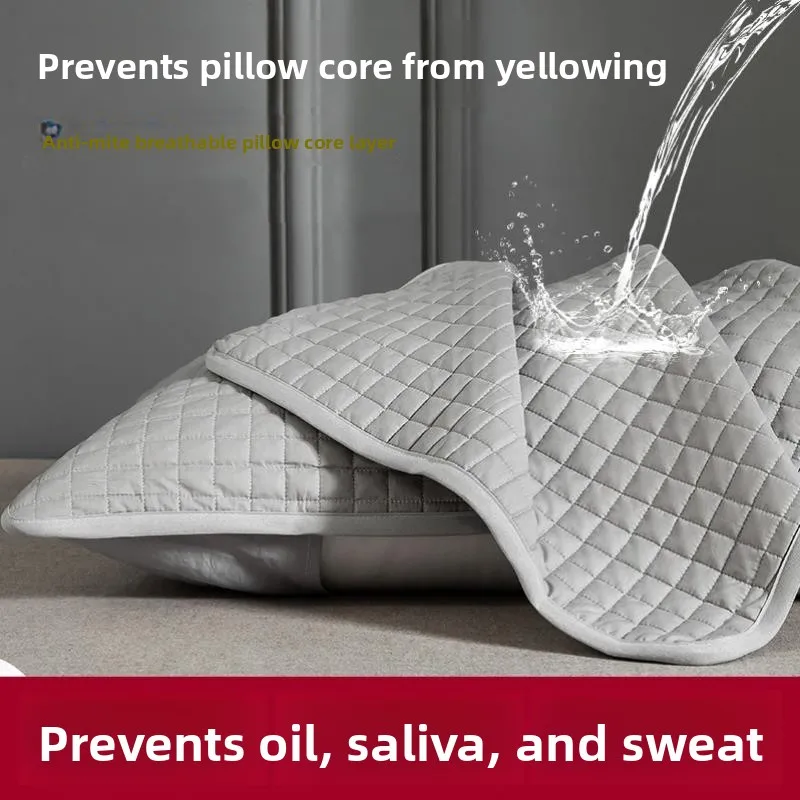 

Защитная наволочка с разделительным слоем для подушек, чехол для подушек, мужская, от жирности и слюны, аксессуары для постельного белья