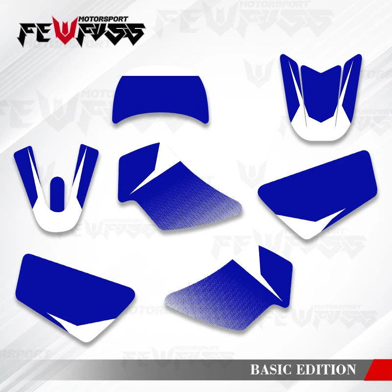 Fewfuss Motorcycle Fairing Graphics Backgrounds Decals Stickers For Yamaha PW50 PW 50 Pit Bike All Years Number Name Custom