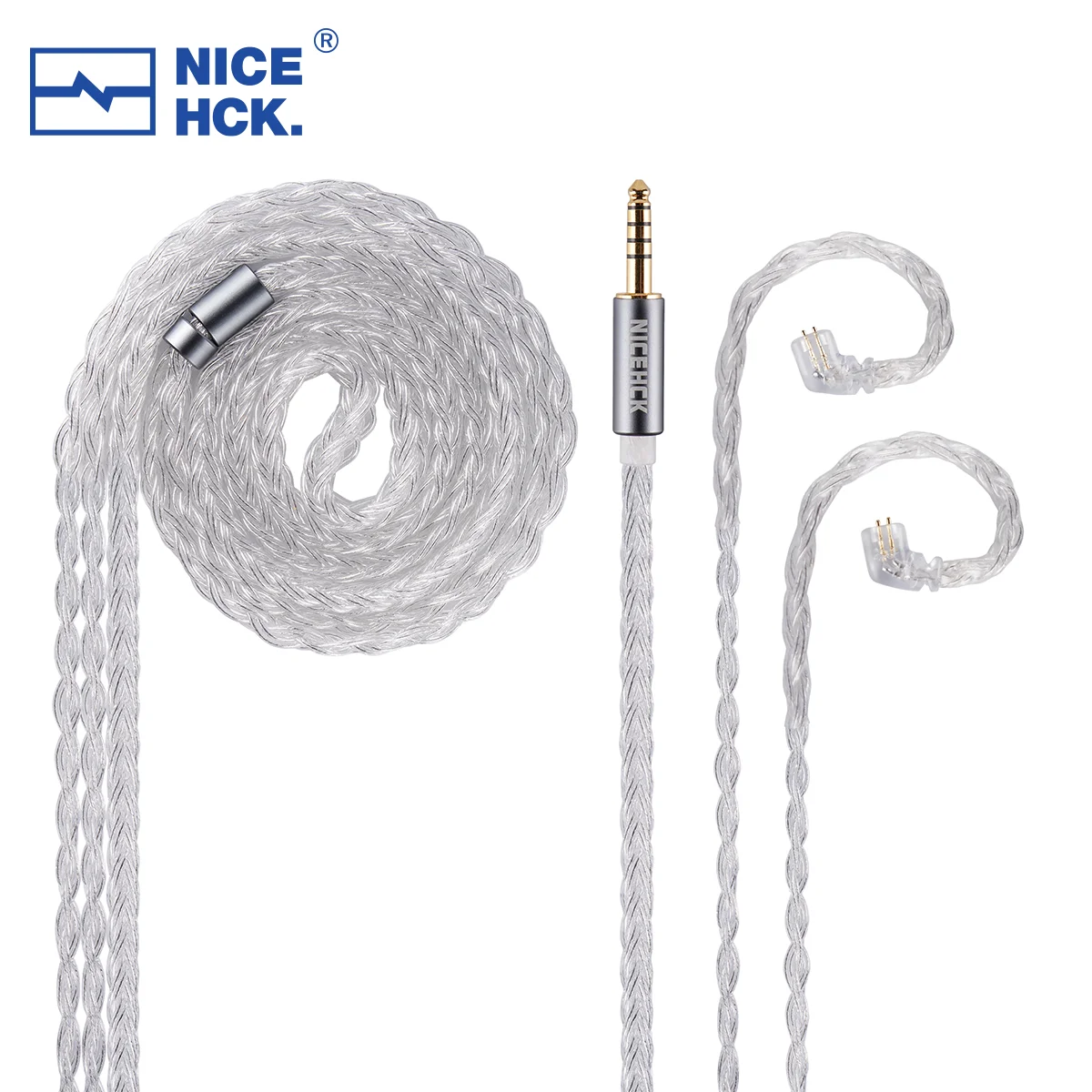 NiceHCK IcyMoon Earphone Upgrade Wire 16 Core OCC+Silver Plated OFC HiFi IEM Cable MMCX/2Pin/QDC for DB2 Cadenza F1 Pro Zero CHU