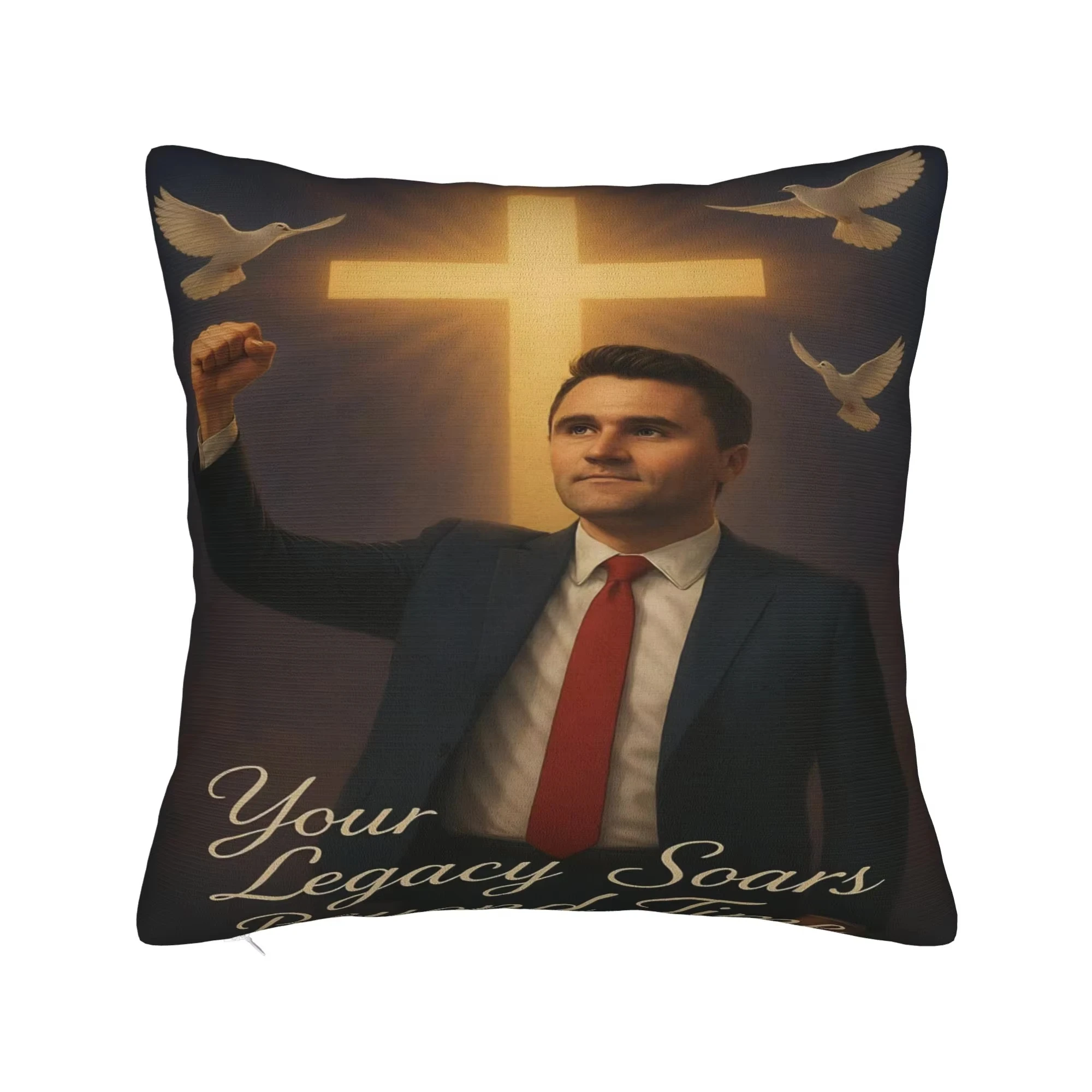 Dubbelzijdige Charlie Kirk R.I.P kussensloop, vintage zachte kussensloop voor bank en slaapkamer decor
