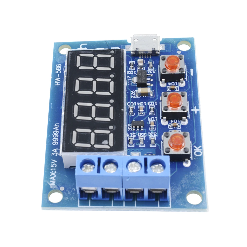 LED Digital Display 18650 Lithium Battery Power Supply Test Resistance Lead-acid Capacity Discharge Meter ZB2L3 Battery Tester