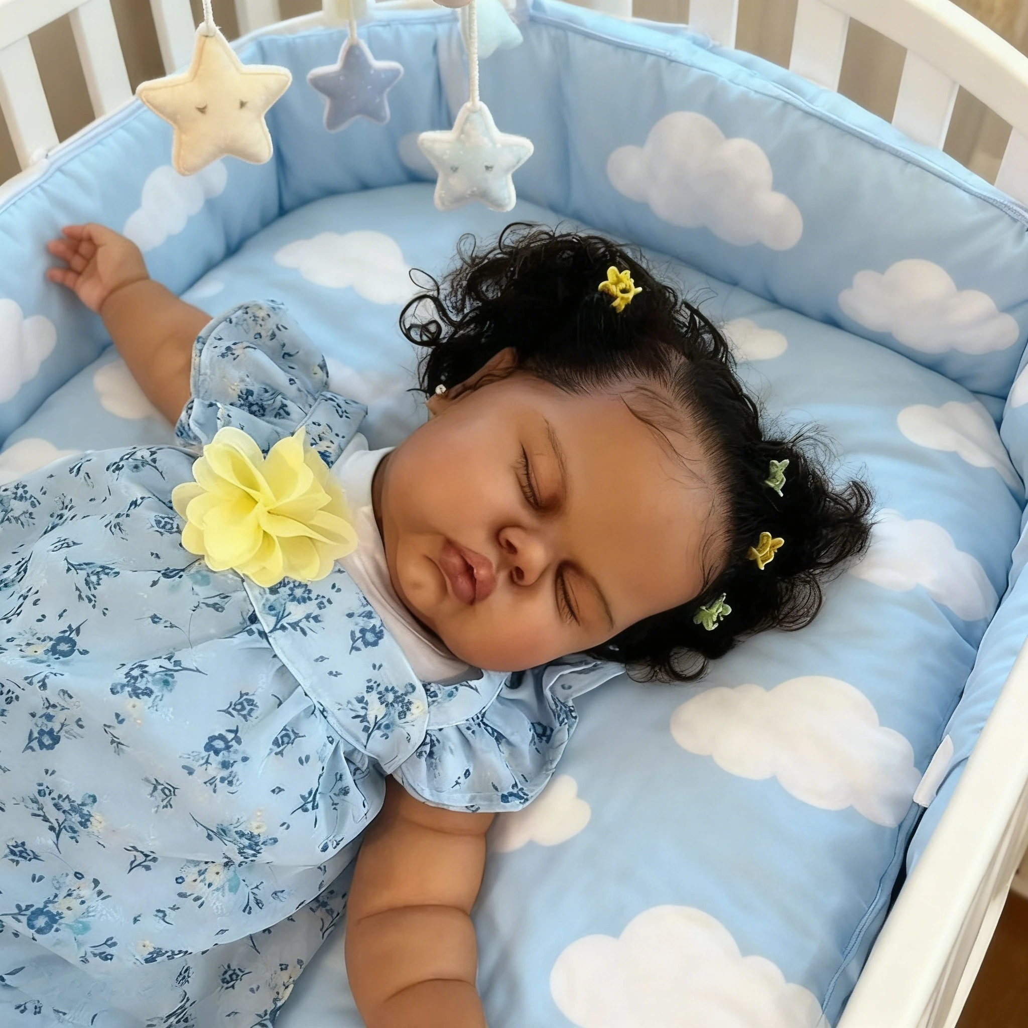 

NPK 24 дюйма, спящий маринован в темной коже, мягкое тело, реалистичное восстановление волос ручной работы для малышей, высокое качество, рождественский подарок ручной работы