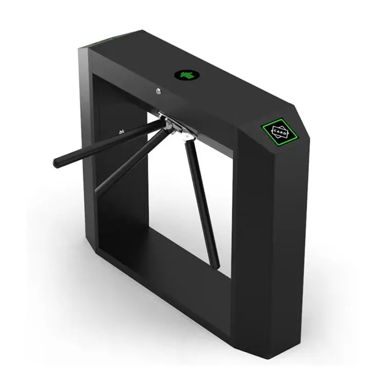High Flow Rate Waist High Rotating Gate Semi Automatic Gym Rfid Swipe Card Entry Exit Access Control Tripod Turnstile