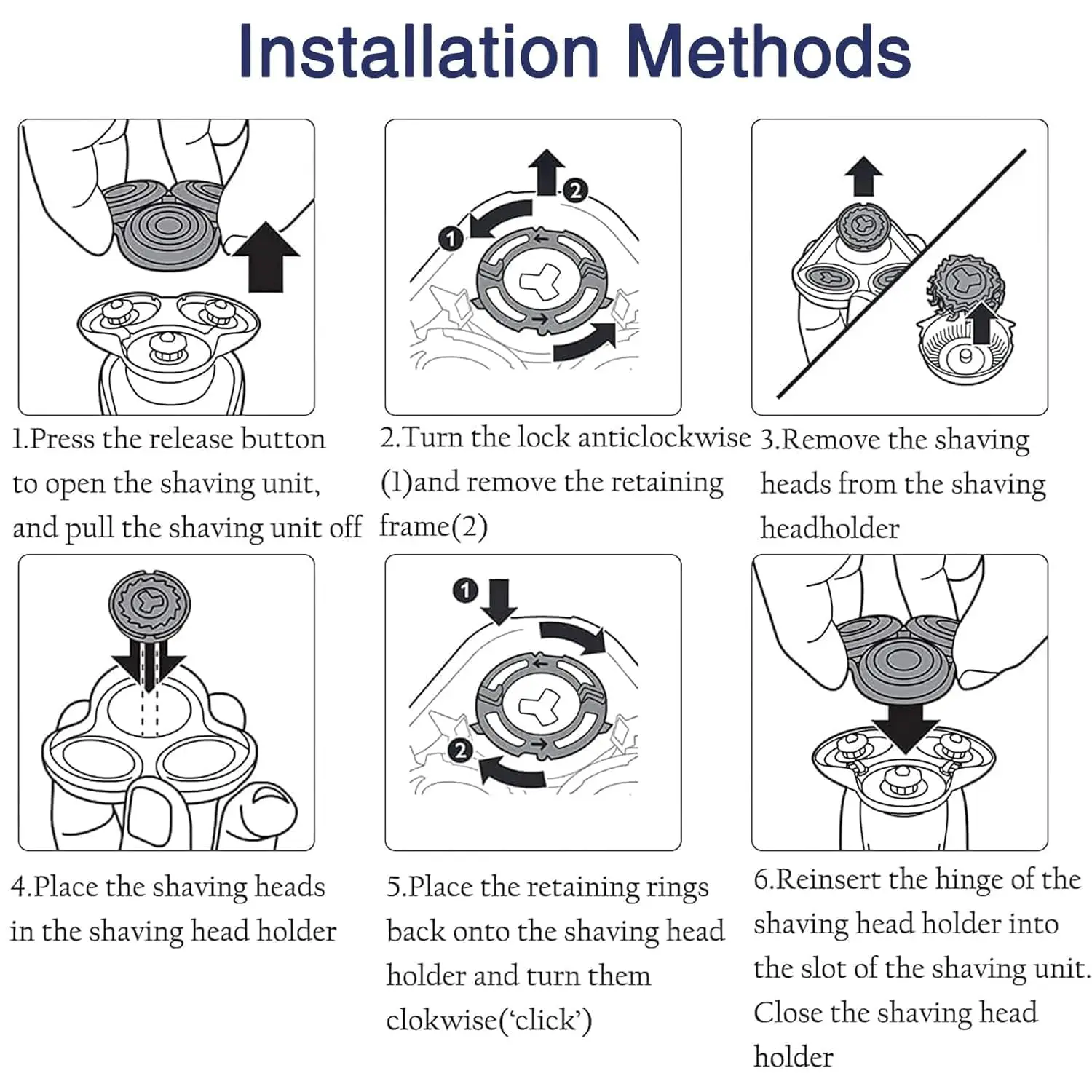 x7x1 Replacement Heads blade Fit for  Shaver