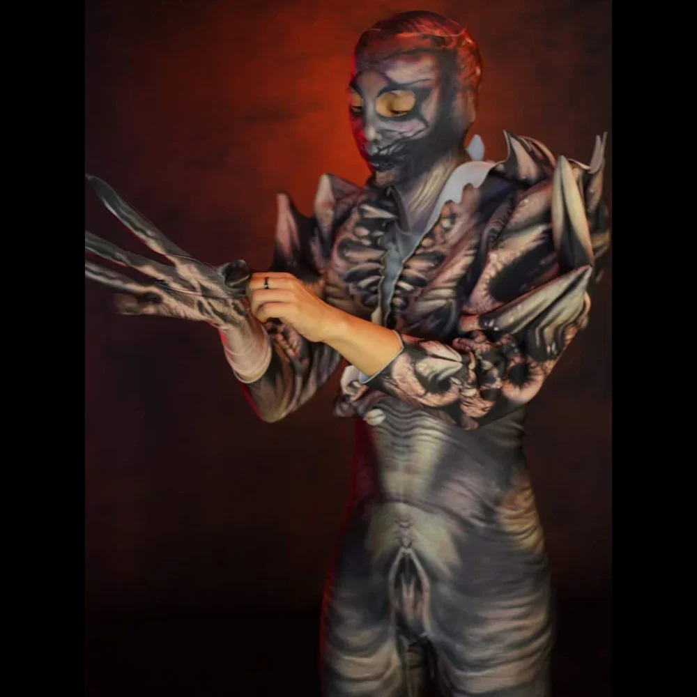 Disfraz de Halloween para mujer, traje con estampado Vintage, mono de baile para escenario, traje de Reina, actuación en club nocturno y Bar