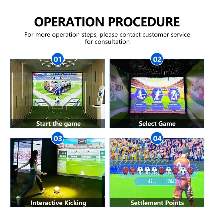 Indoor Soccer Simulator Football Simulator Ar Interactive Projection Game Machine Home Soccer Simulator System