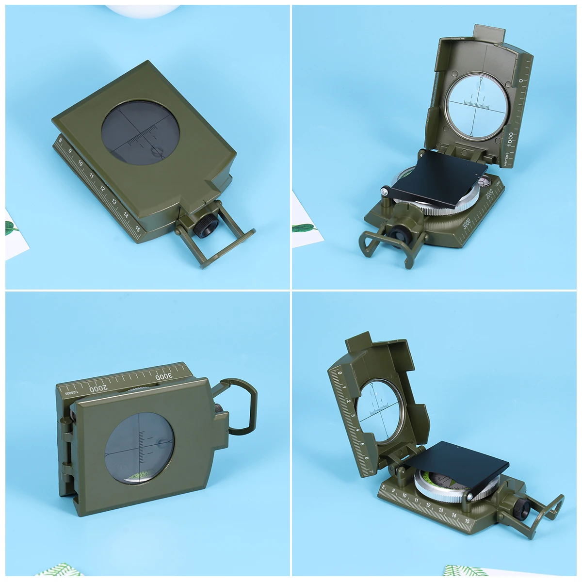 

Military Green Zinc Alloy Compass Sturdy Shell Outdoor Hiking Camping Navigation Travel Gift Vintage Style
