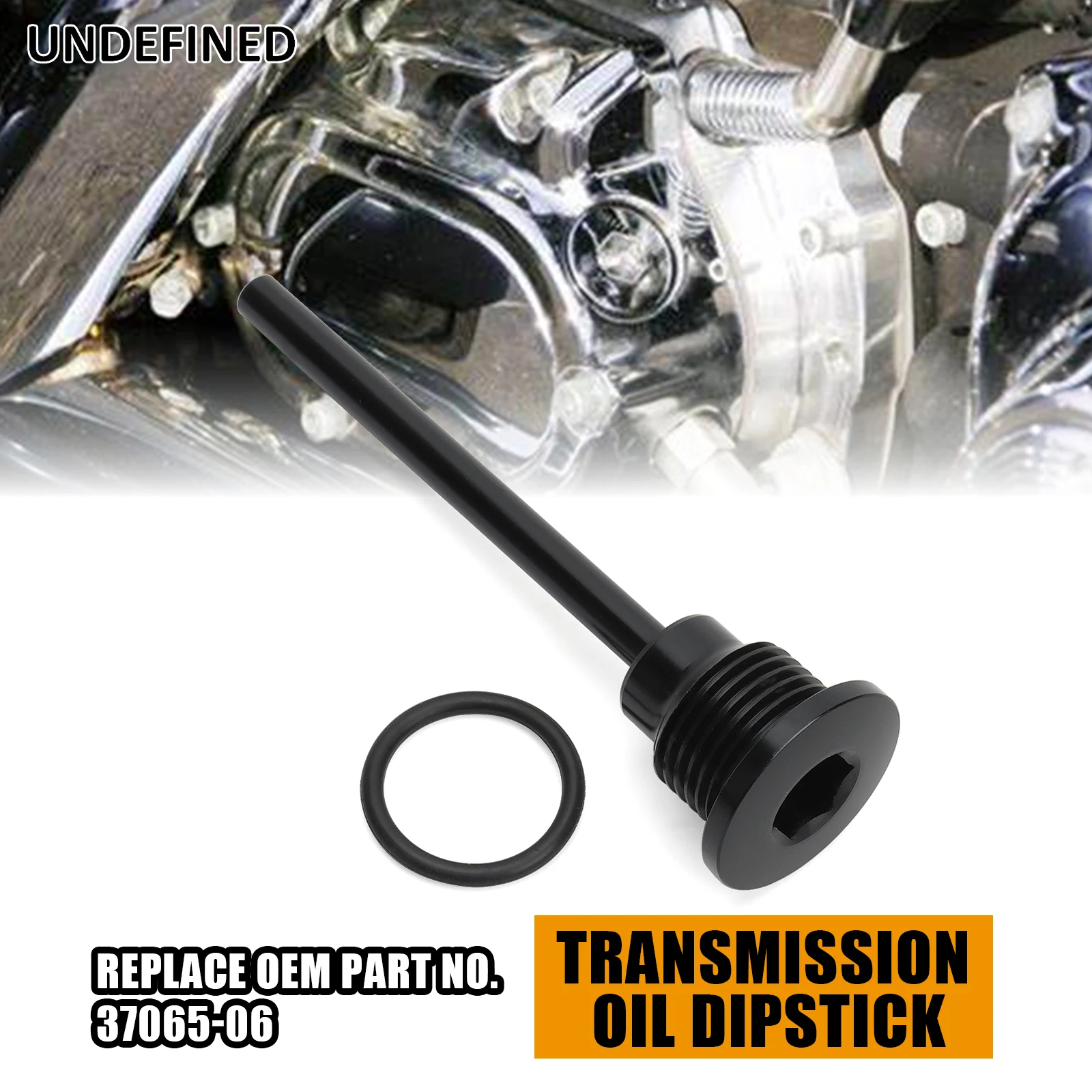 

Motorcycle Transmission Oil Dip Stick for Harley Softail 2006-2024 Dyna 2006-2017 Replace OEM 37065-06 Aluminum Black Chrome