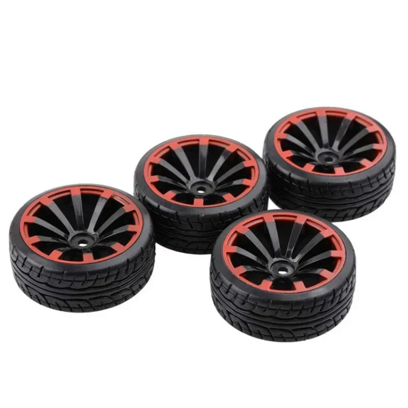 

4PCS Rubber RC Racing Tires Car On Road Wheel Rim Fit For HSP HPI 9068 ALL 1/10 HSP 94123/94122/94103/D4/D3