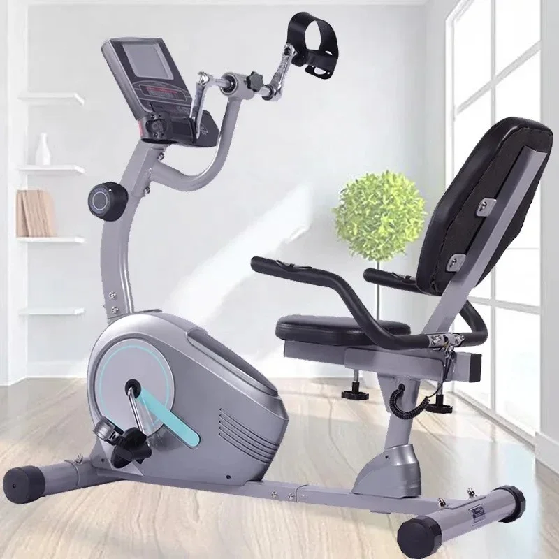 Indoor Magnetic Stationary Recumbent Fitness Bike Exercise Bicycle Spin Bike With Screen Cheap Fat Burning Gym Bicycle
