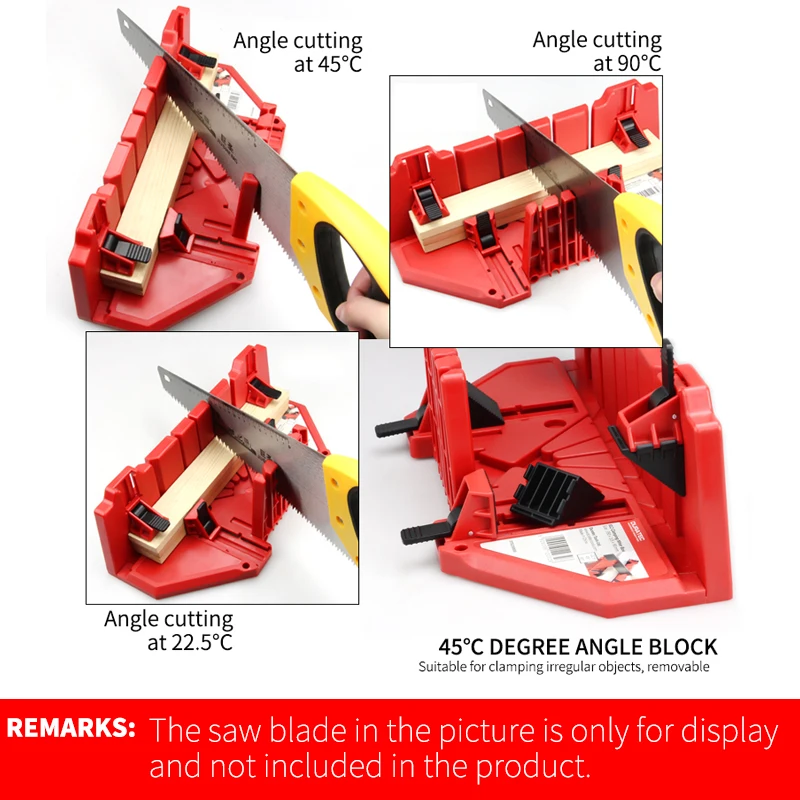 Multifunction Woodworking oblíqua Saw, Wood Angle Cutting Mitre Box, Mão Ferramenta, Arc Clamping, 12 ", 14"