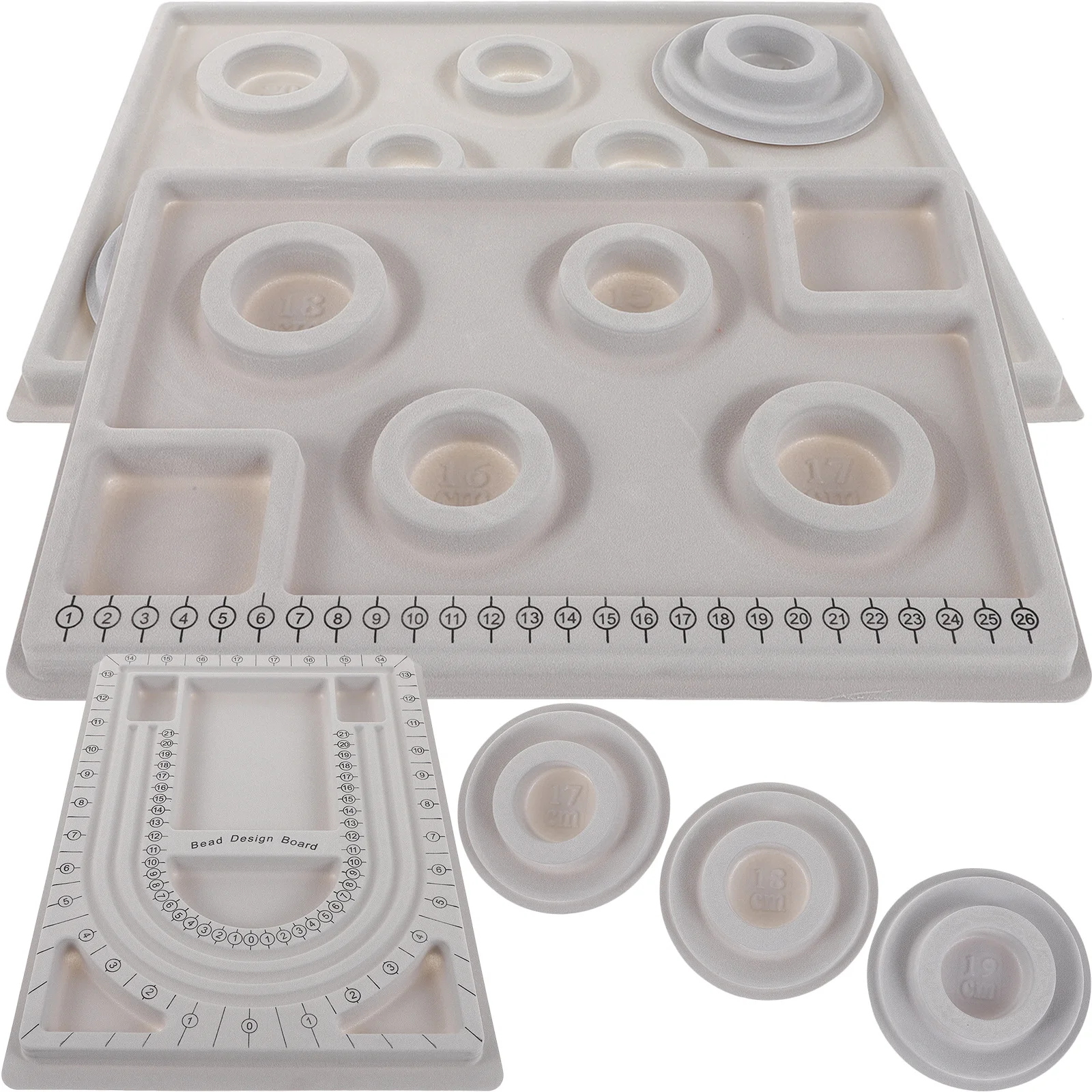 1 مجموعة حبة تصميم مجلس مجوهرات تصميم صينية سيليكون الديكور مجلس قلادة سوار أداة القياس مستلزمات صناعة المجوهرات #2