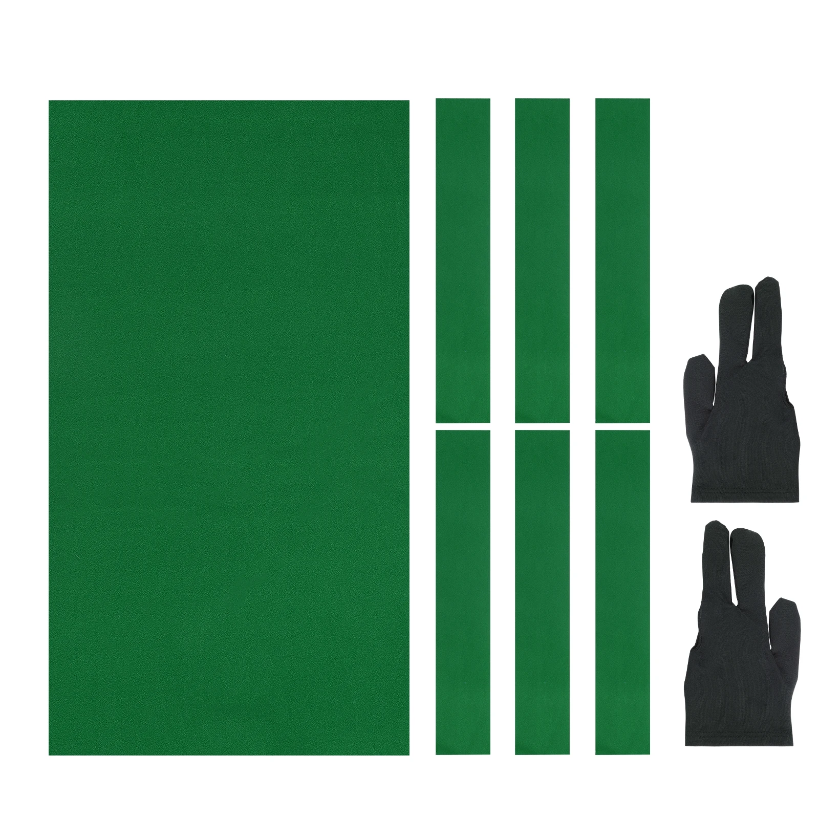 UXCELL Billiard Cloth Pool Table Felt 7/8/9ft with 6 Cloth Strips Thickened Fit for Home Clubs Bars Indoor Sports Games